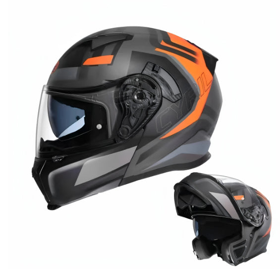Casque de moto à double-lentilles à révélation faciale
