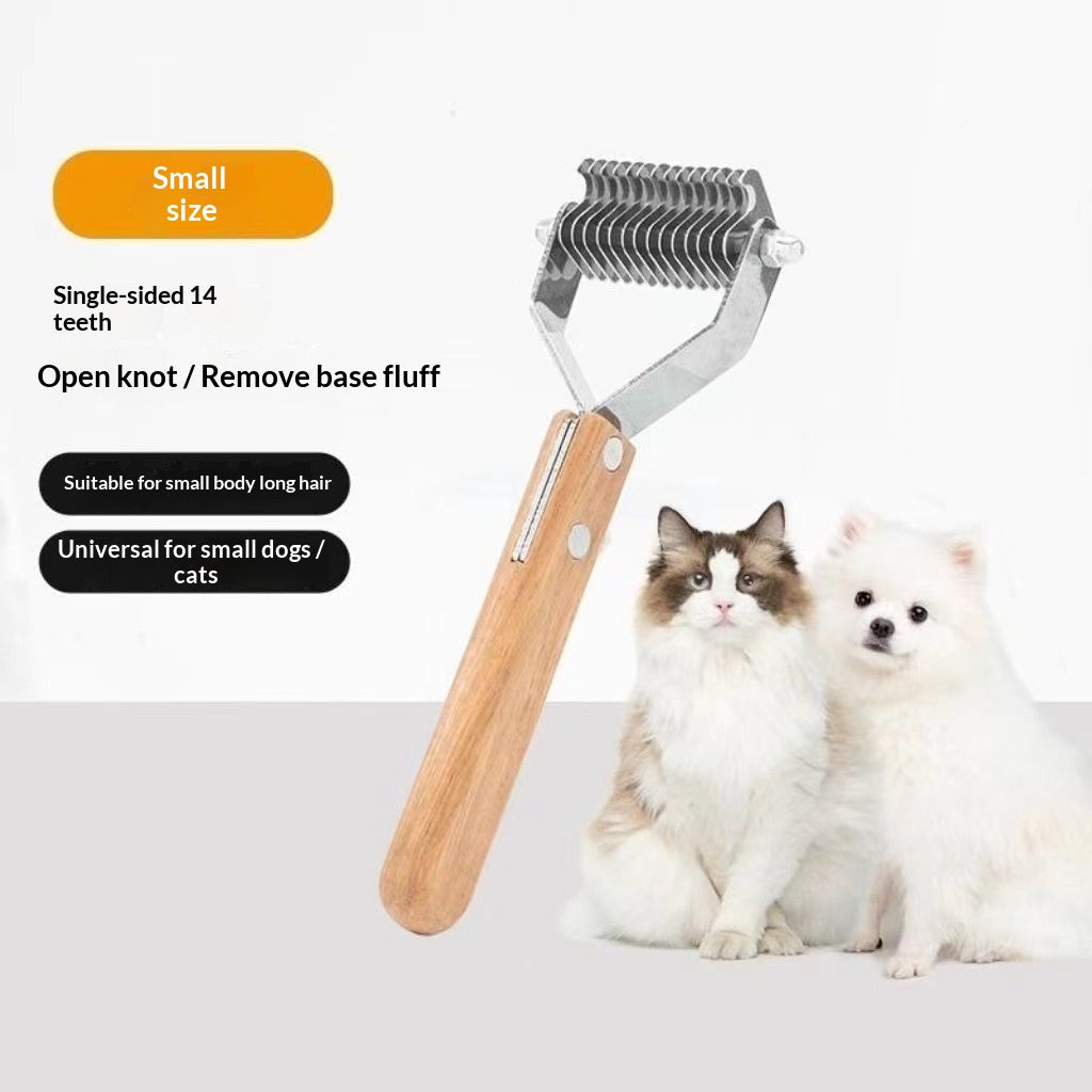 Peigne de démaquillage de chien anti-tangle et brosse pour animaux