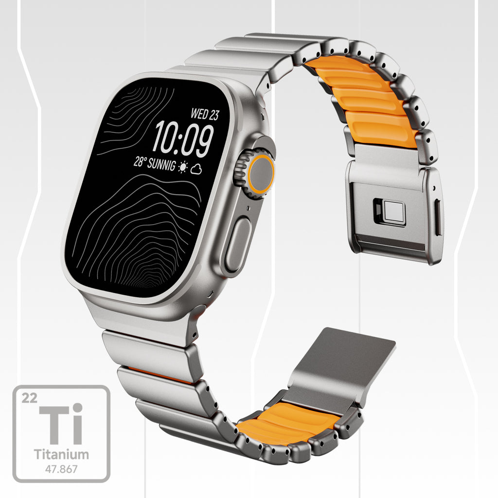 Bracelet magnétique de montre en titane