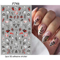Stickers Adhésif Art des ongles style Instagram Black and White Butterfly Punk Vibe