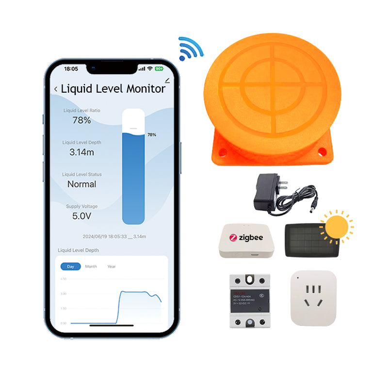 Détecteur d'application mobile sans fil Capteur d'alarme de niveau d'eau et de carburant à distance Ta