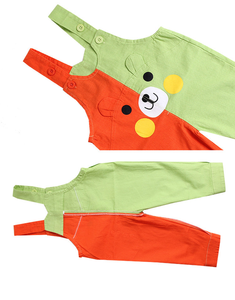 Fashion Couleur Matching bébé Mandarin seul dents Pantalons de canard Mince
