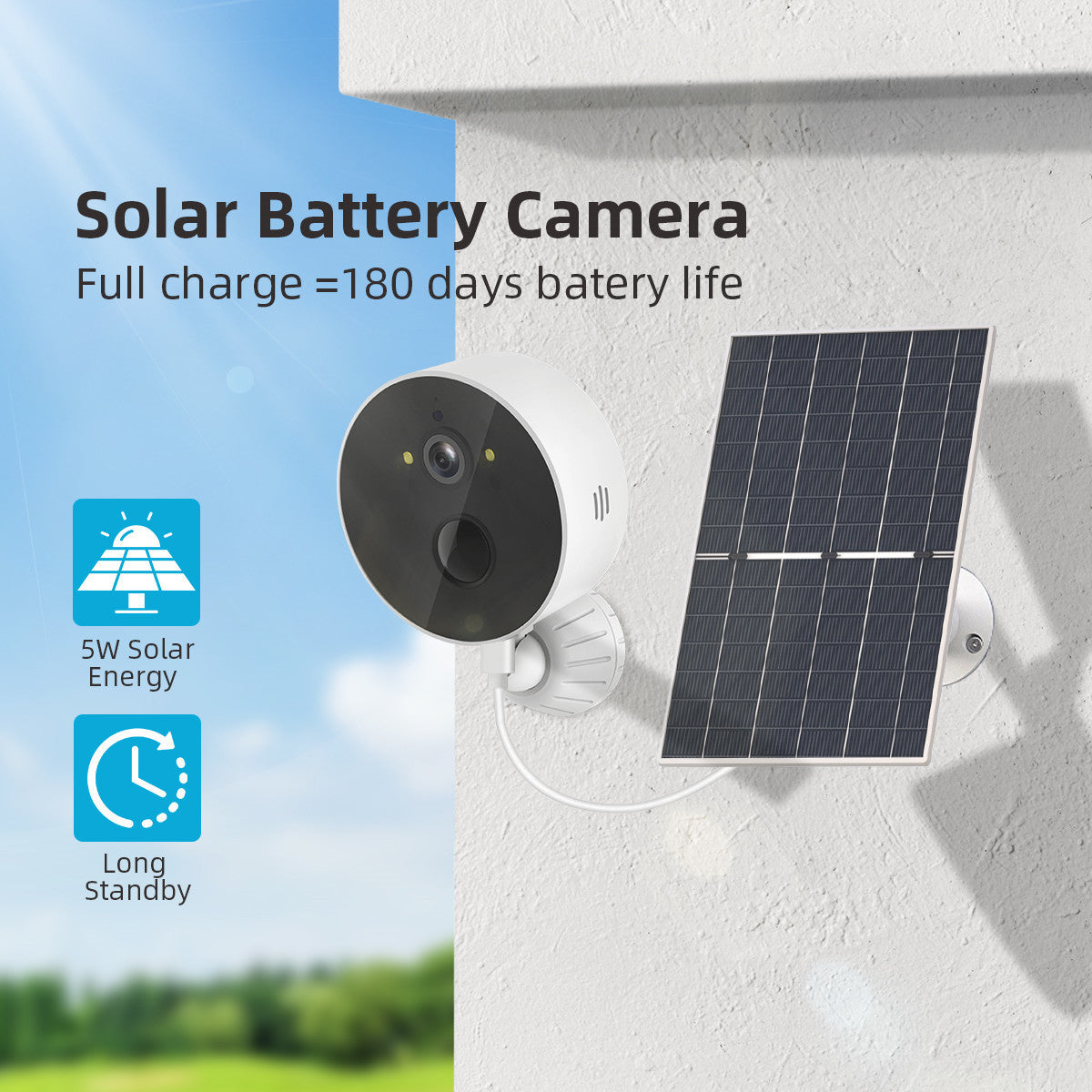 Caméra de surveillance de cellules solaires à faible consommation d'énergie