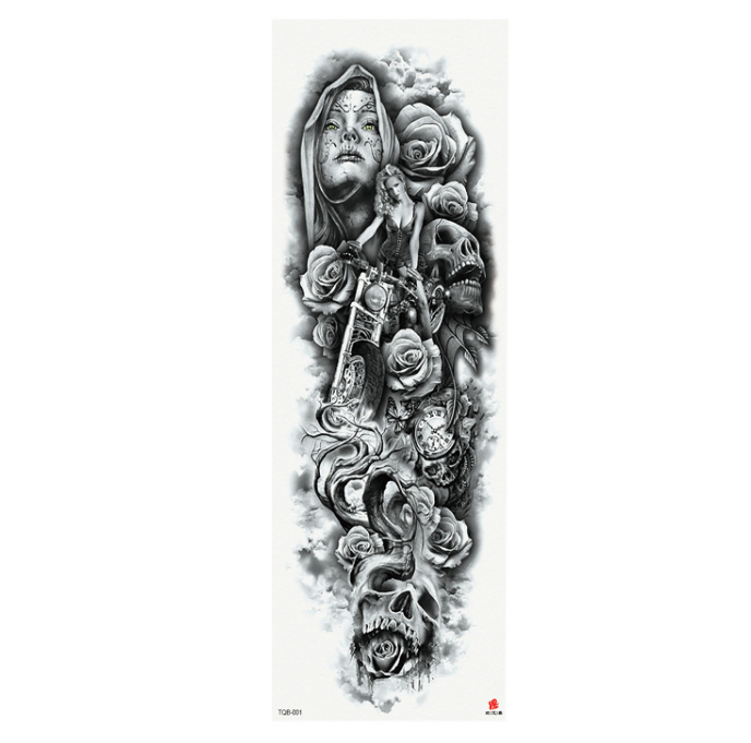 Plein bras étanche tatouage autocollants personnalisés 170 modèles disponibles mode belle simple d