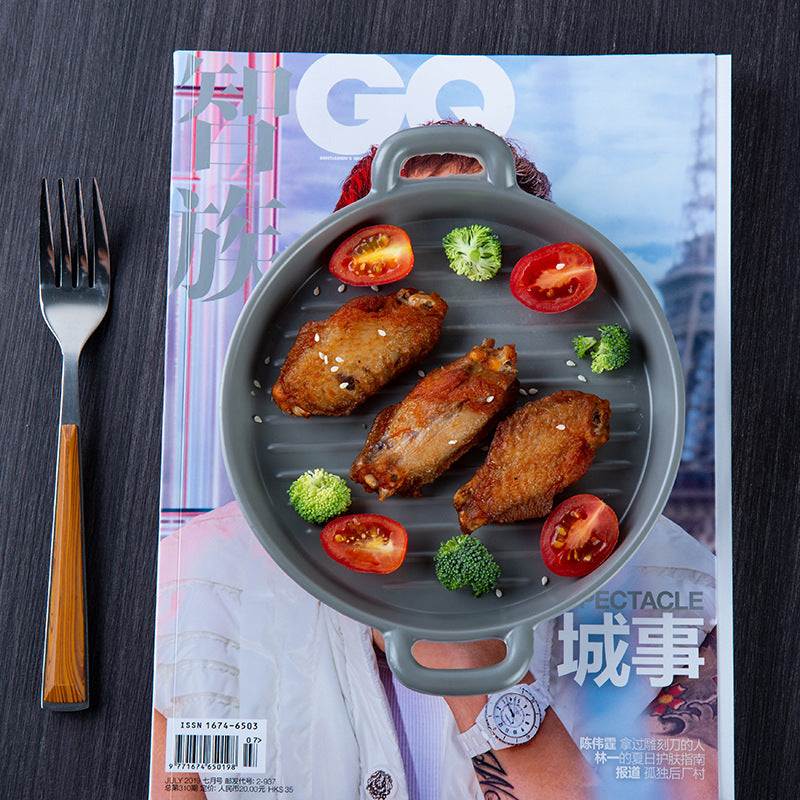 Barbecue créative Melamine Binaural Western Cuisine Assiette
