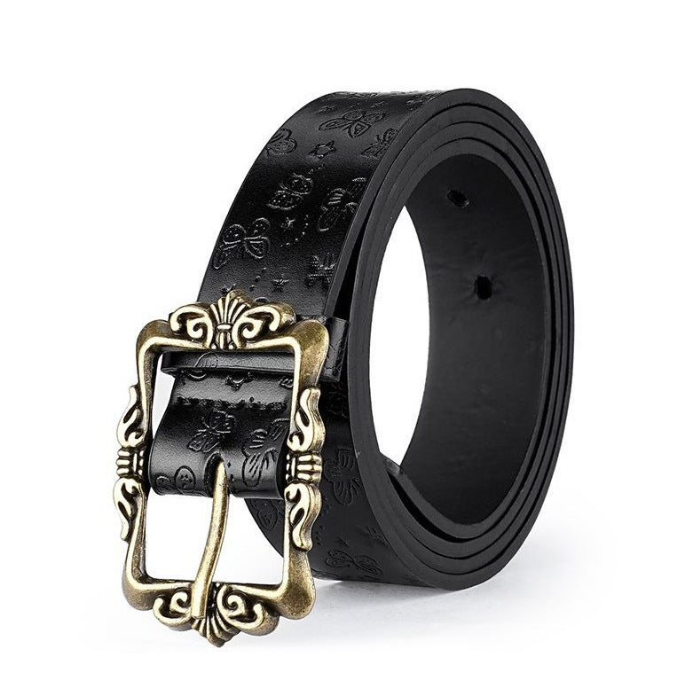 Vintage Ceinture Embossed Femme Mode Accessoire