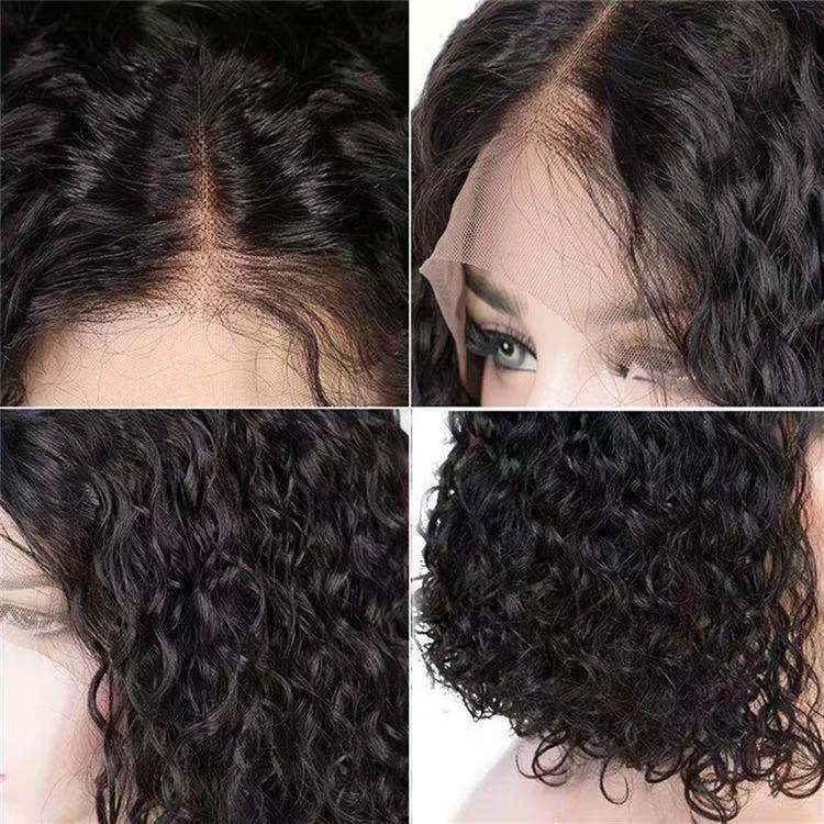 Perruque multicolore moyenne et longue cheveux bouclés chimiques Tête de fibre