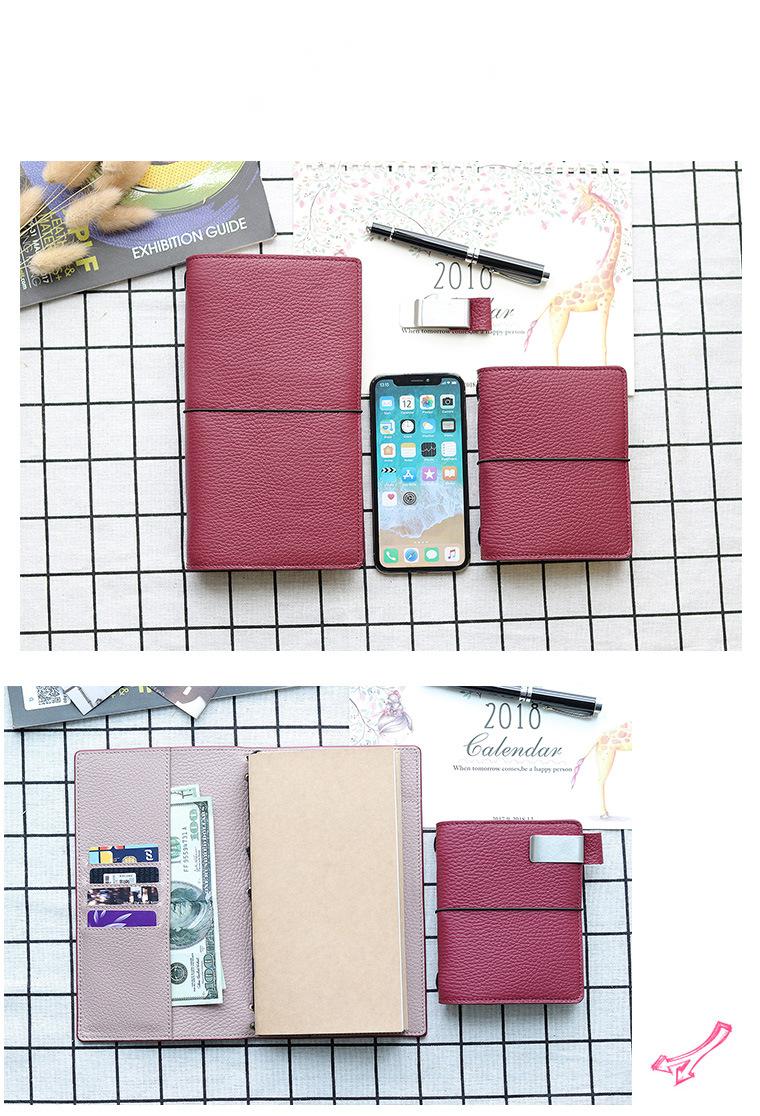 Carton de voyage en cuir Porte-carte multifonctions avec freebies