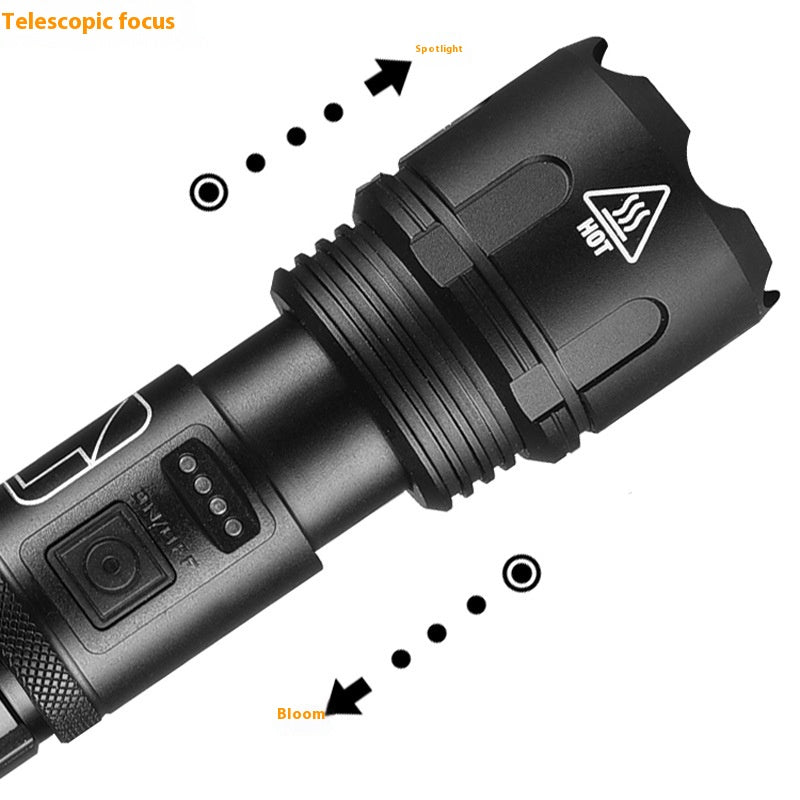 Lampe de poche rechargeable Strong Light Focusing Outdoor