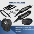 Siège arrière de moto Tail Bag Bagage de moto Sac à dos de rangement de casque gris