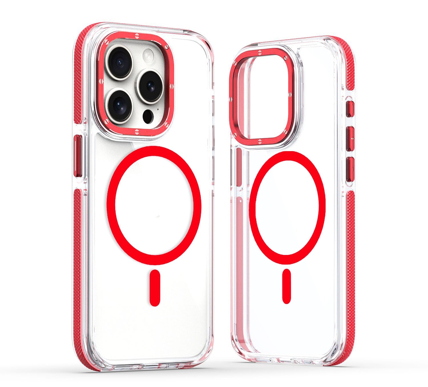 X Boîtier de téléphone magnétique transparent Edge bicolore