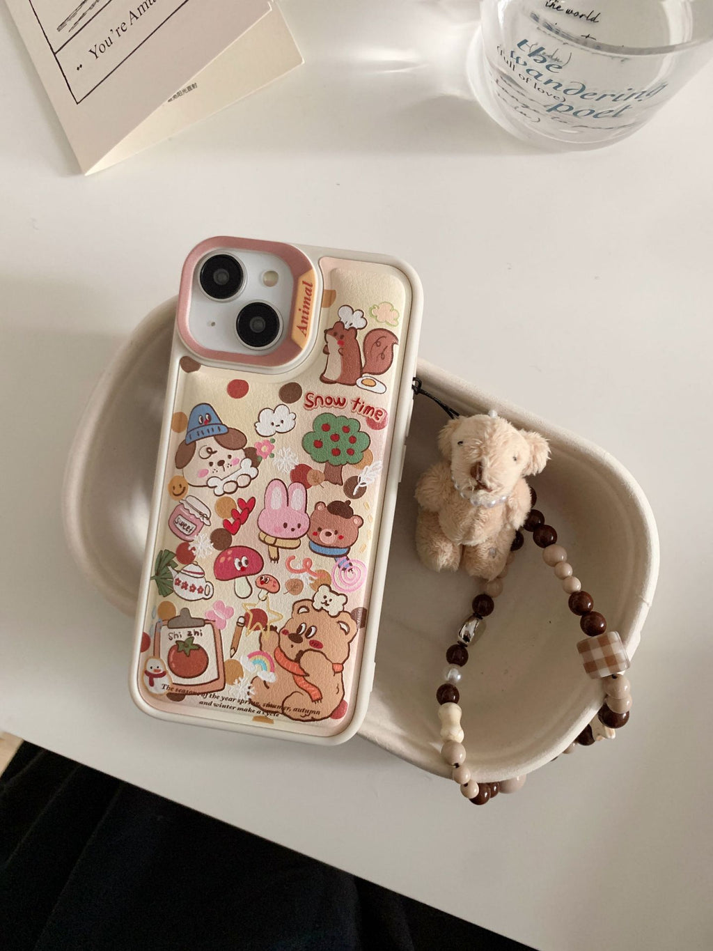Mignon plein écran Graffiti Rabbit Phone Case
