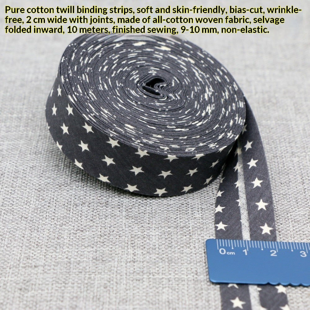 Bande de reliure de 2 cm de large avec imprimé pastoral Star et Floral