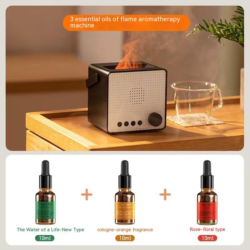 Timing Charger Décompression Flame Aroma Diffuseur Blanc Bruit Haut-parleur Bluetooth