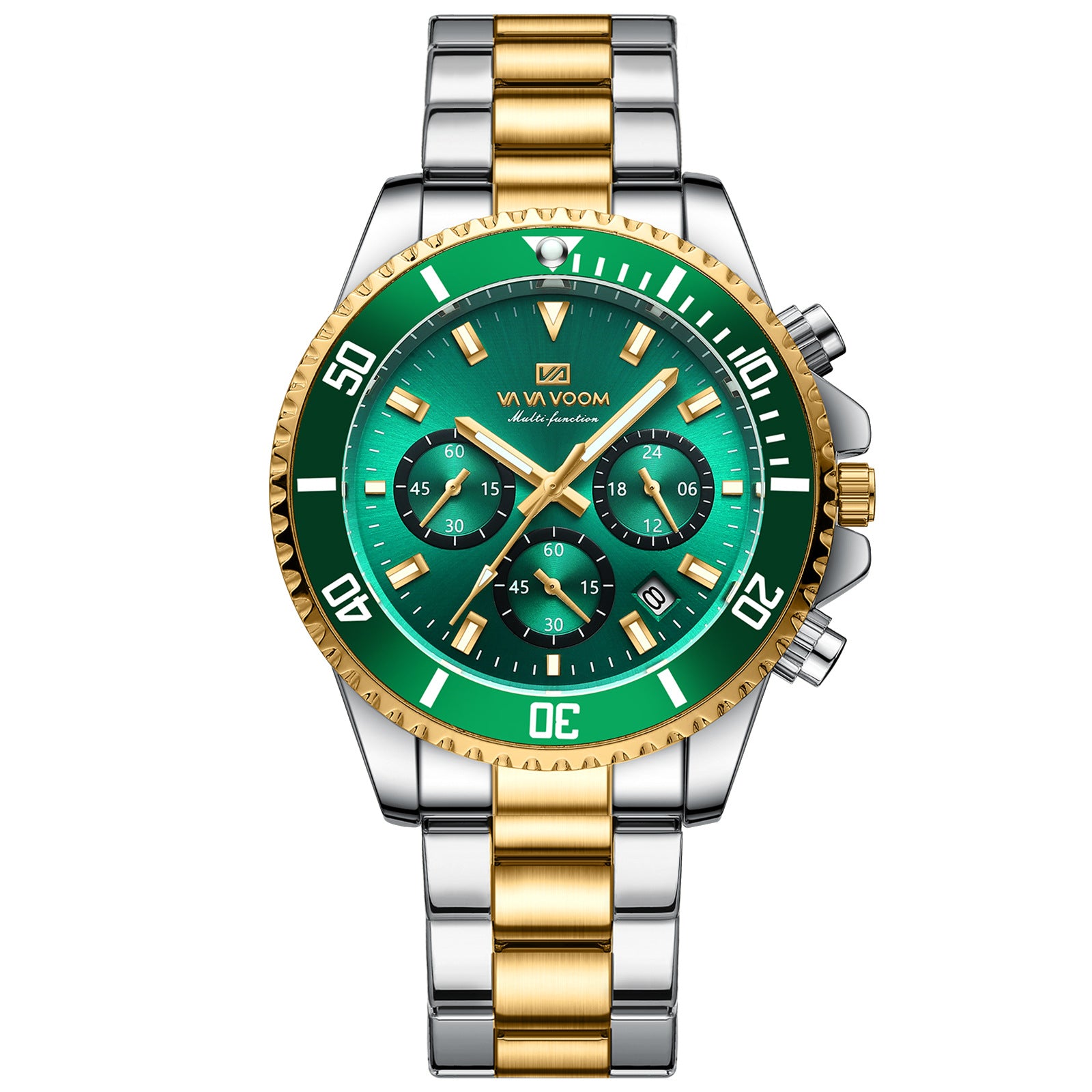Montre Quartz multifonctionnelle à trois yeux étanche Et lumineux
