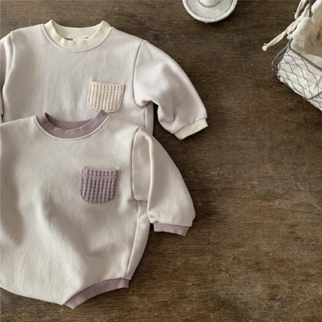 Vêtements de bébé Automne et d'hiver Vêtements garçons et filles Fashion Pocket Rib