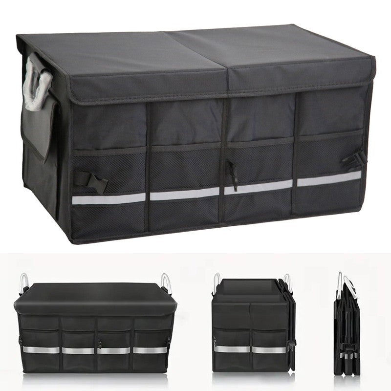 Grand organisateur de boot de voiture lourd fonction pliable pliable boîte de coffre de rangement Tidy