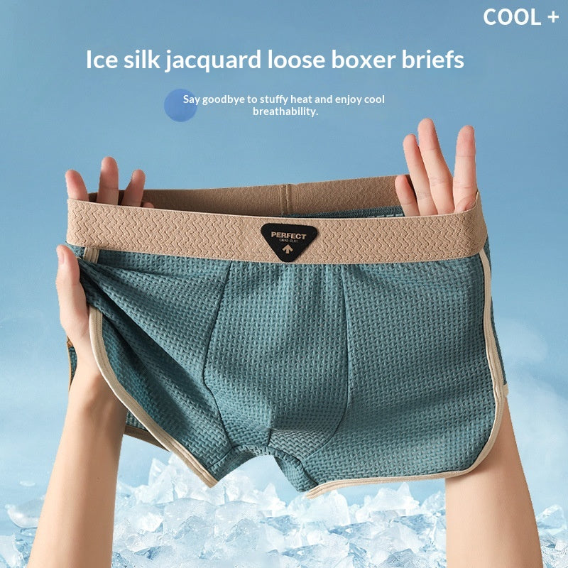 Slips de boxeur à fléchettes hommes en soie glacée