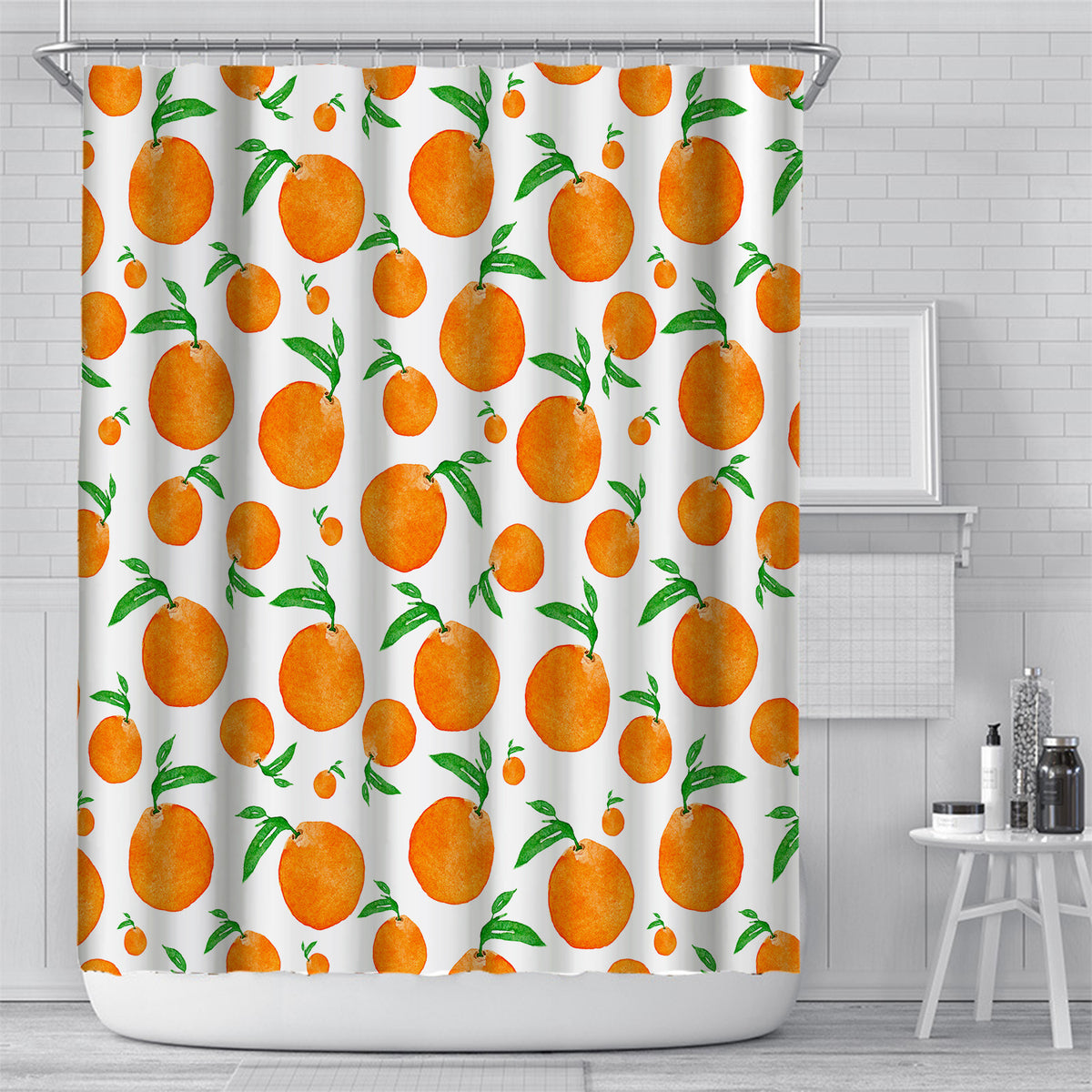 Plant Waterproof et Mildew Proof Digital Custom Rideau de salle de bains d'impression sans punch