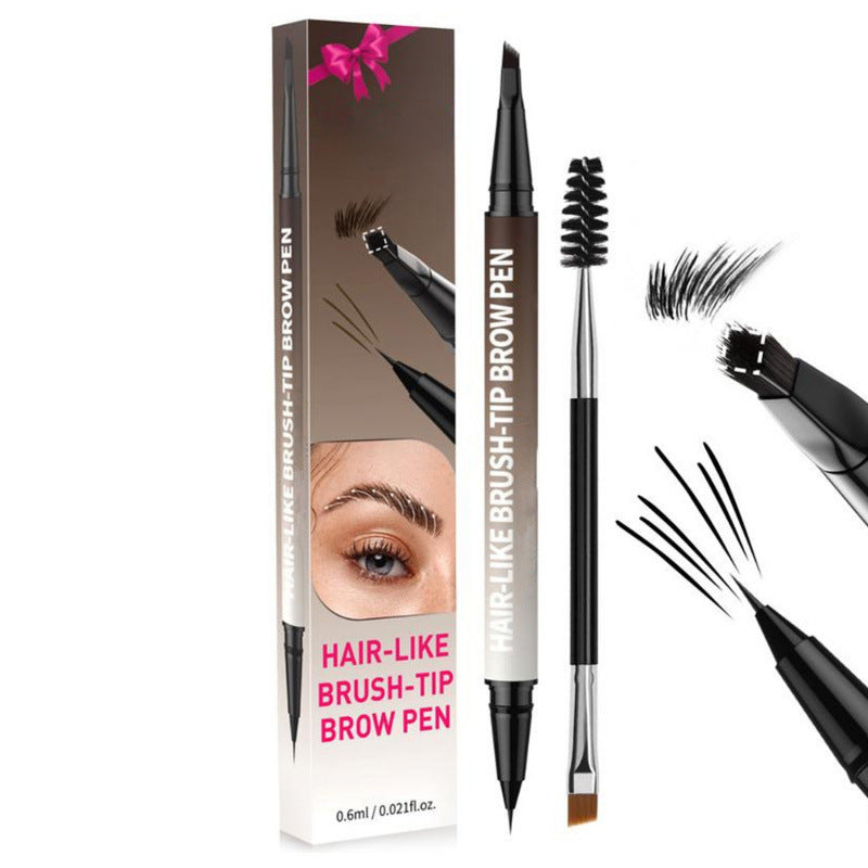 Imperméable et résistant à la sueur Ne pas étouffer Pencil à sourcils double tête