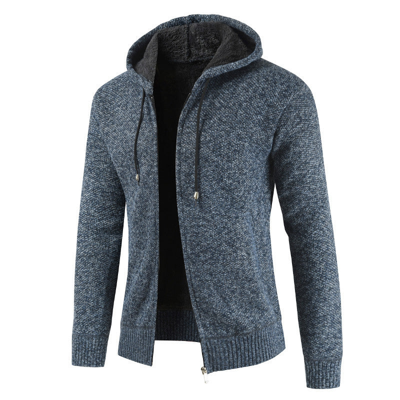 Ebay Automne et l'hiver hommes Épaisseur polaire Cardigan Chandail hommes à capuche Cardigan Jacke