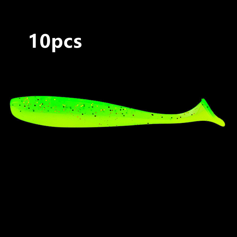 Double couleur Soft T Tail Road 7cm Lure artificielle