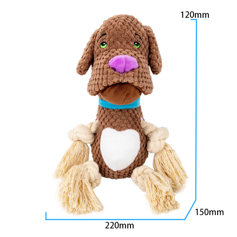 Type de coquille de peluche de chien contenant du papier son Bb appelé jouet de molar résistant aux piqûres Intera