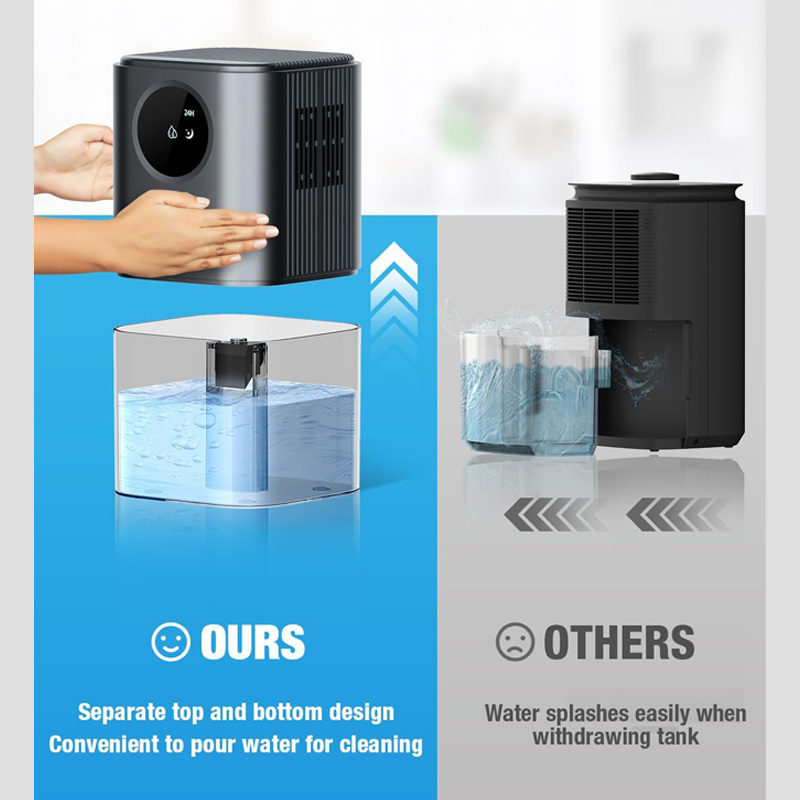Déshumidificateurs pour la maison 1.7L - Déshumidificateur ultra silencieux