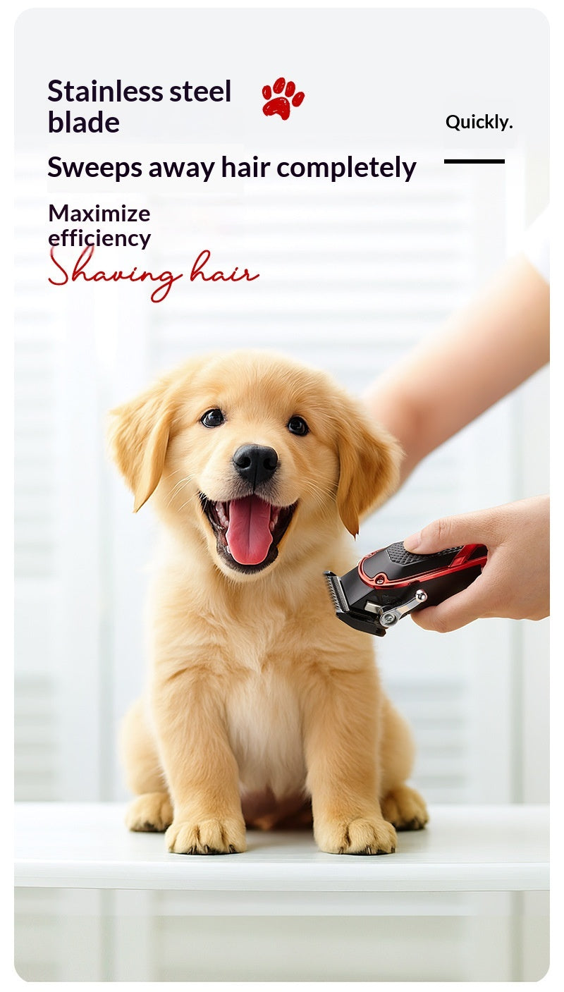 Clipper professionnel haute puissance à faible bruit pour animaux avec affichage de batterie