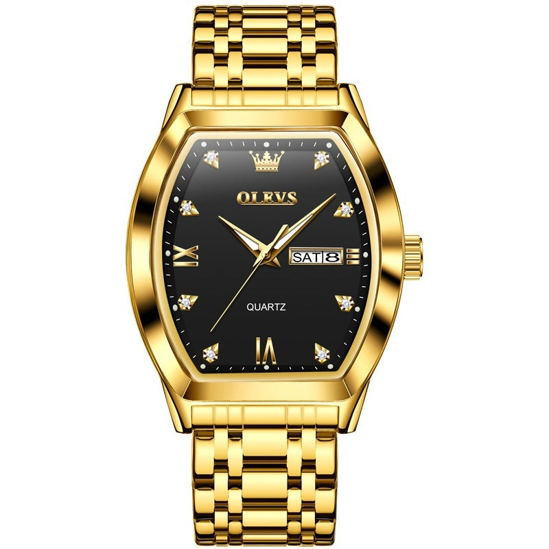Quartz Barrel Business authentique montre homme