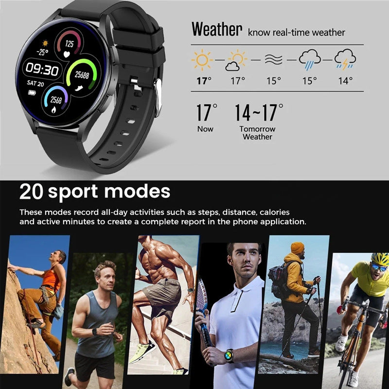Smart Sports Watch Bluetooth Heart Rate Call Femme Sport Watch