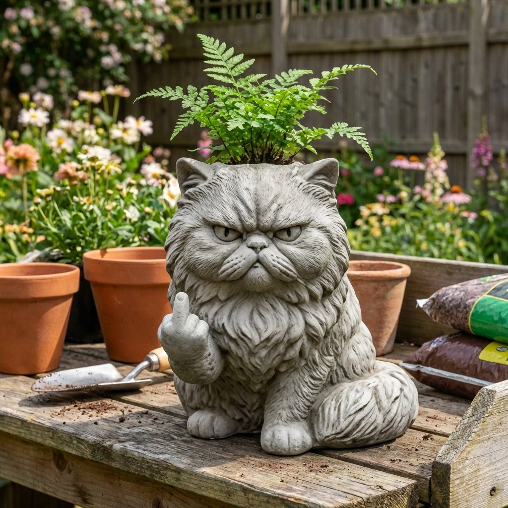 Pot de fleurs à doigts moyens pour animaux de métier de résine créative