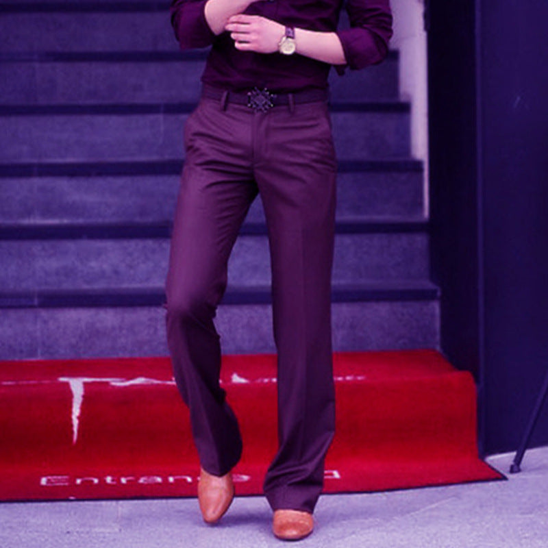 Pantalons de robe à jambes larges pour hommes