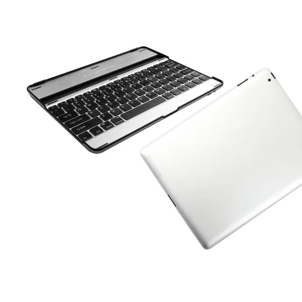 Couverture de clavier sans fil en alliage d'aluminium argenté et noir