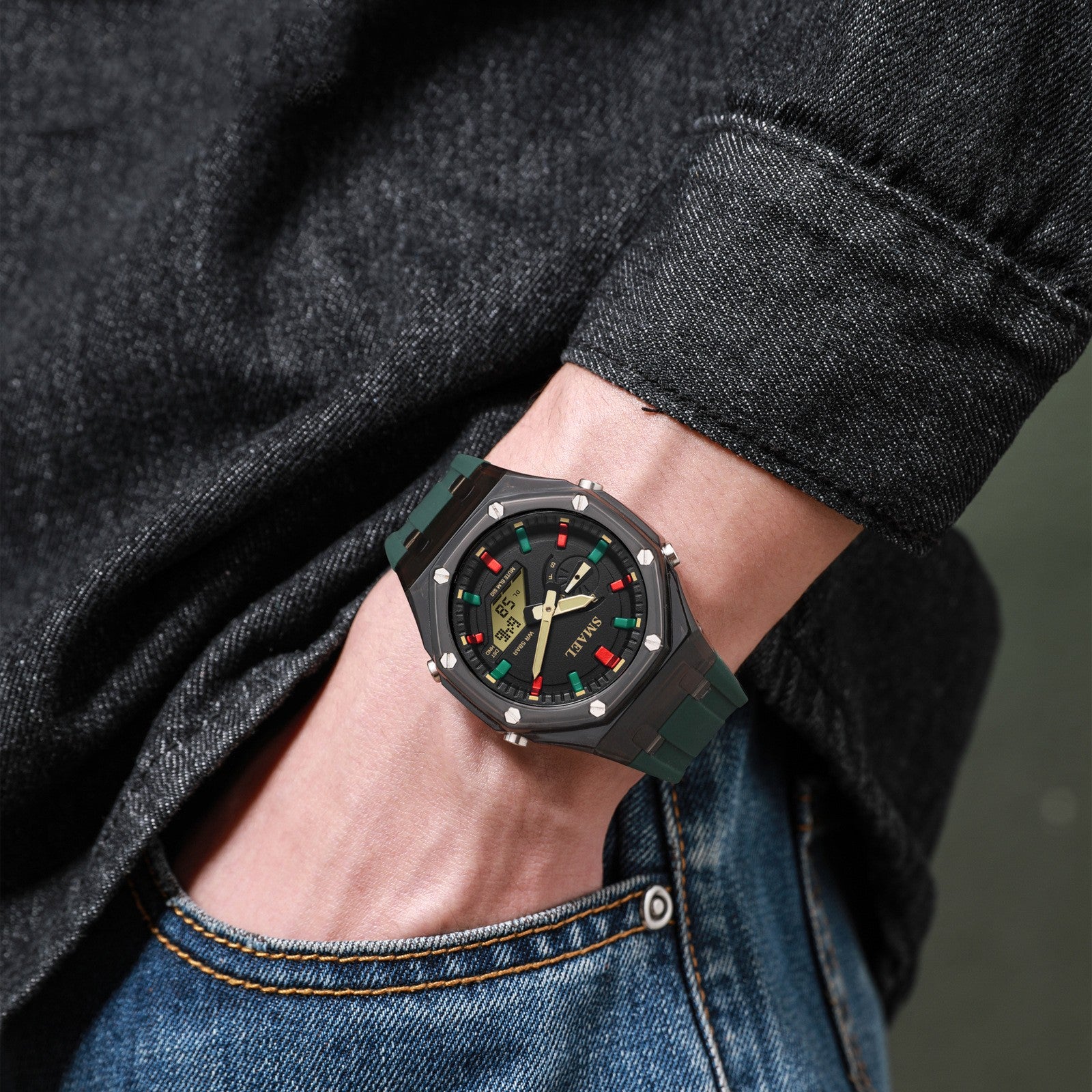Montre électronique multifonction Silicone étanche