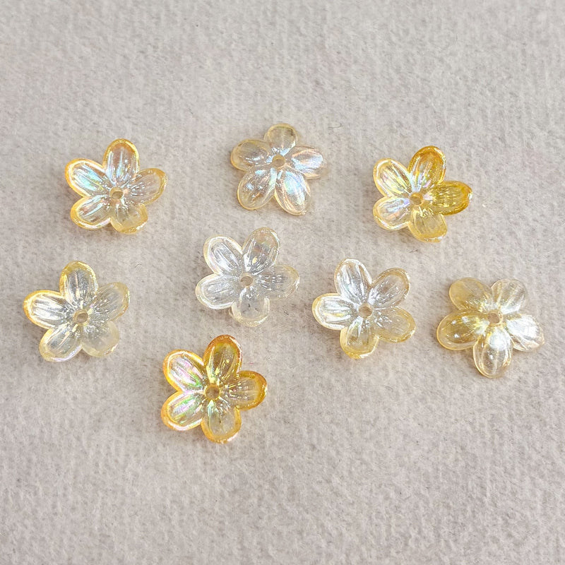 Graduent Perles Cinq-Petales Lumineuses Fleurs Acryliques