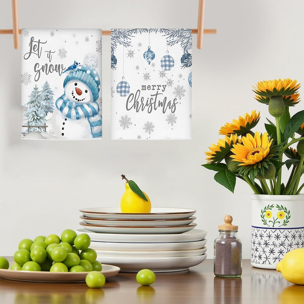 Serviettes de cuisine de Noël ensemble de 2