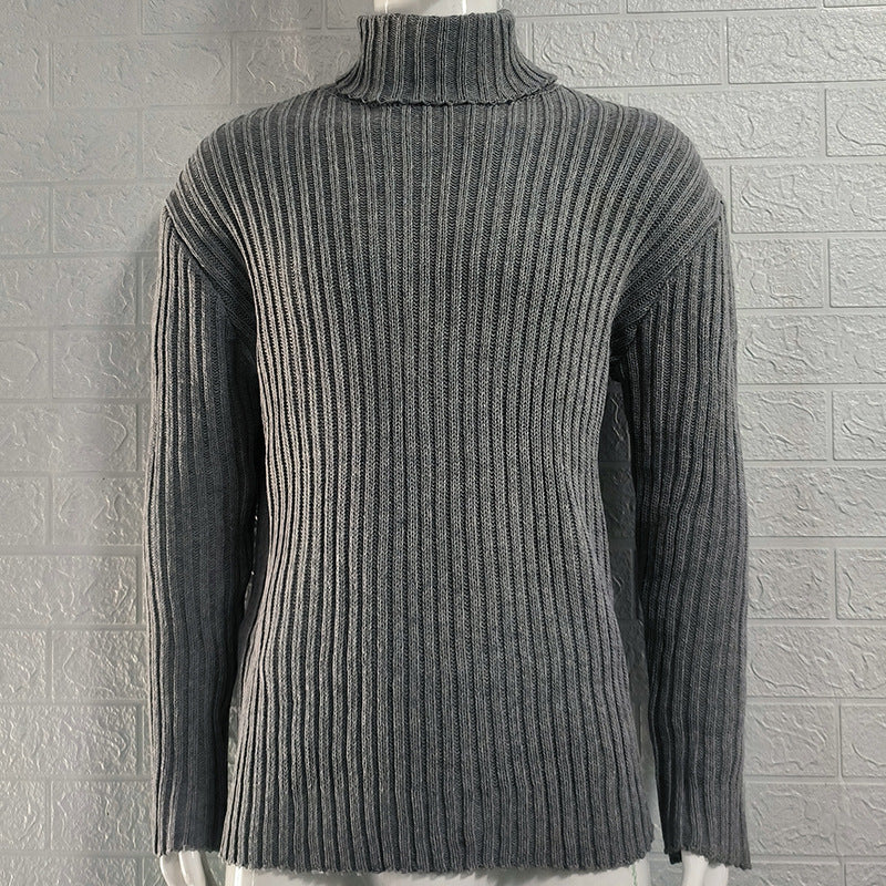 Tortue encolure homme couleur mince tricot haut automne et hiver commerce extérieur sweater mode