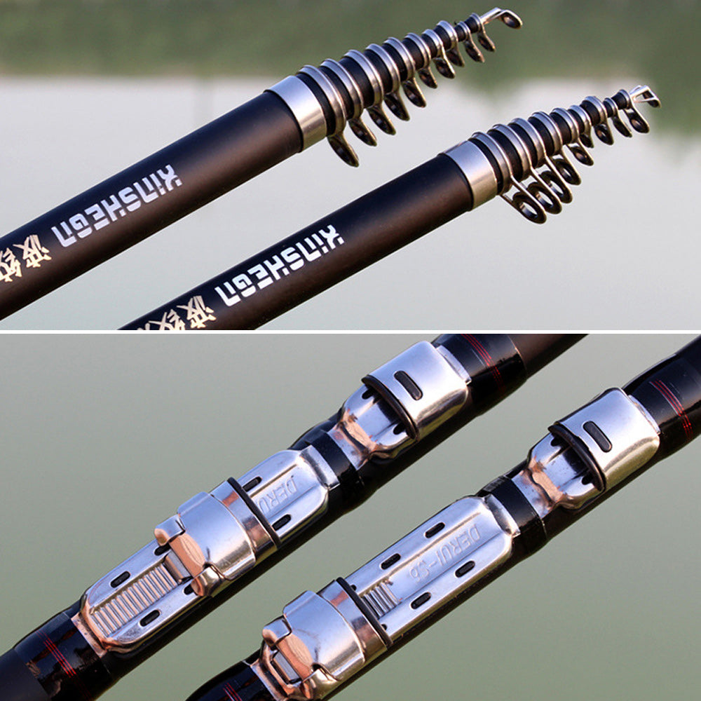 Corrugated Longji peche Rod Rocky Rod Light Hard Carbon Fishing Rod Hand and Sea Dual-pu