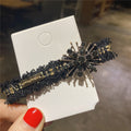 Tissu tchèque diamant côté Strass Laine dos Clip cheveux