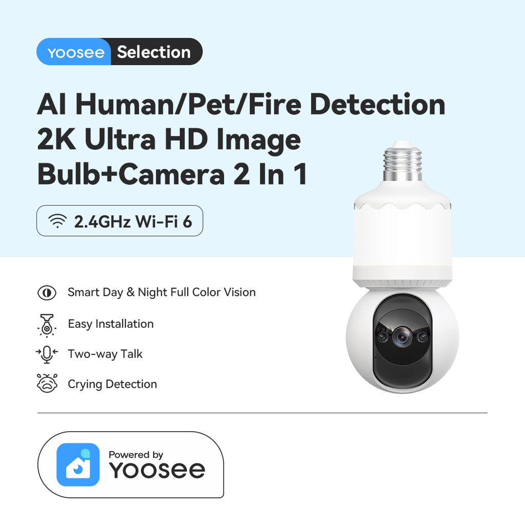 Caméra d'ampoule d'IA Yoosee