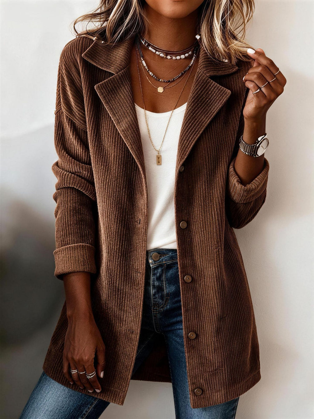 Femmes Mode Casual TopCoat