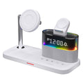 Chargeur magnétique de petite lampe de nuit sans fil avec réveil Trois en un