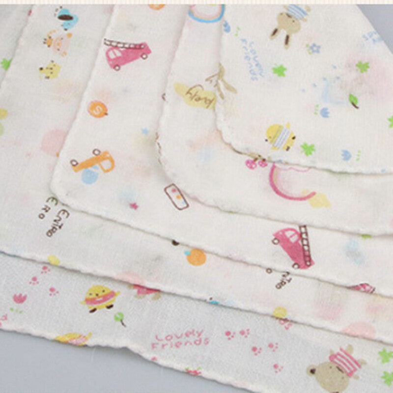 10 X bébé Gauze Muslin Square nouveau-né bain de coton laver mou mouchoir