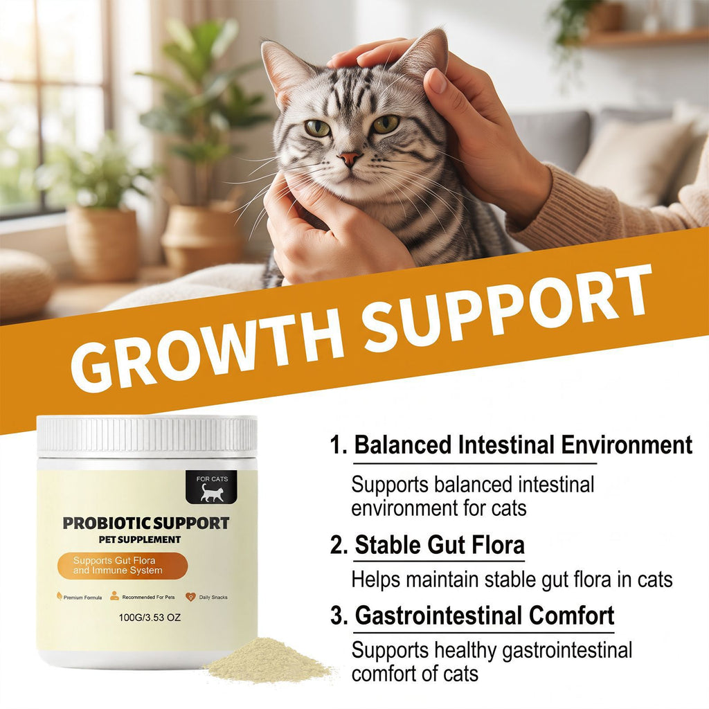 Poudre nutritive probiotique de chat Préparation légère Soins Intestinaux Alimentation quotidienne Supplément N