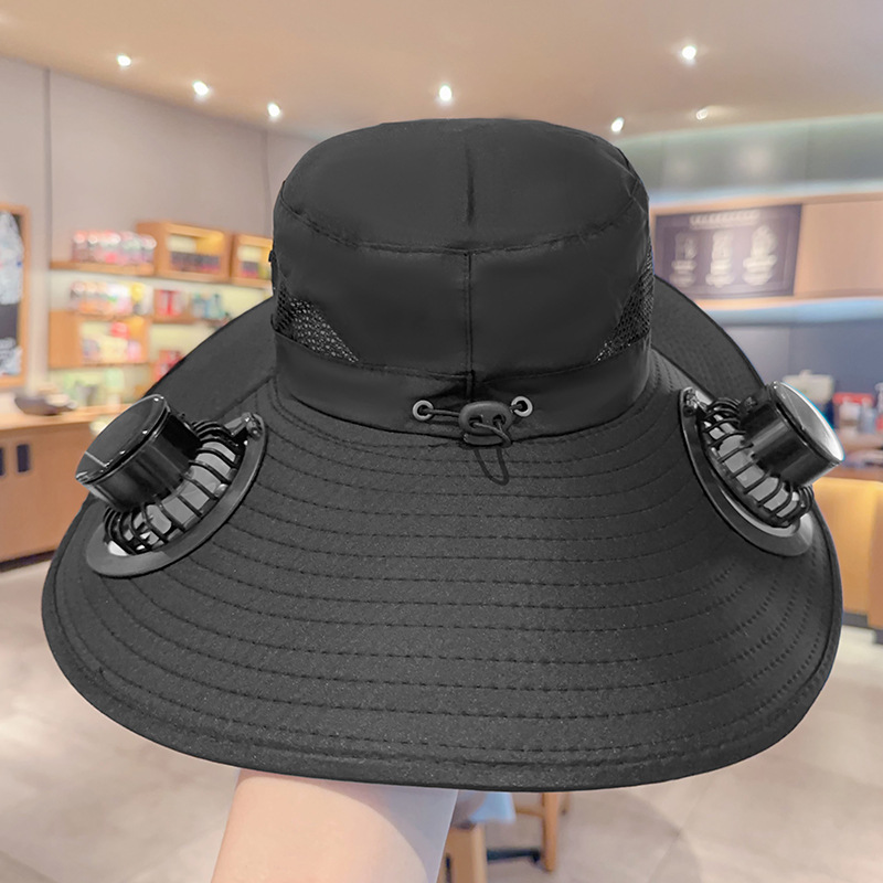 Chapeau d'éventail solaire avec grand chapeau d'ombre solaire pour les hommes