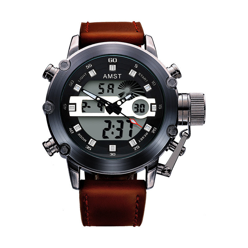 Montre électronique multifonctionnelle Casual Sports pour hommes
