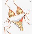 Ensemble de bikini de porcelaine bleu et blanc