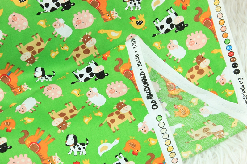 Tissu de coton uni Style nordique Animal imprimé bricolage