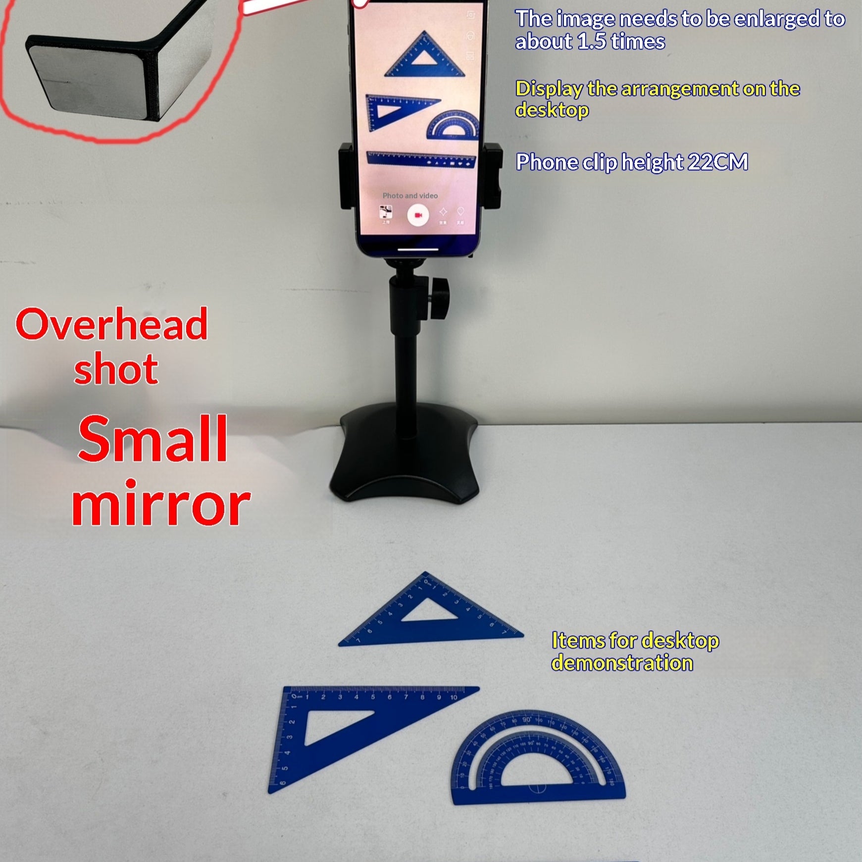 Téléphone Selfie Rétroviseur à écran partagé